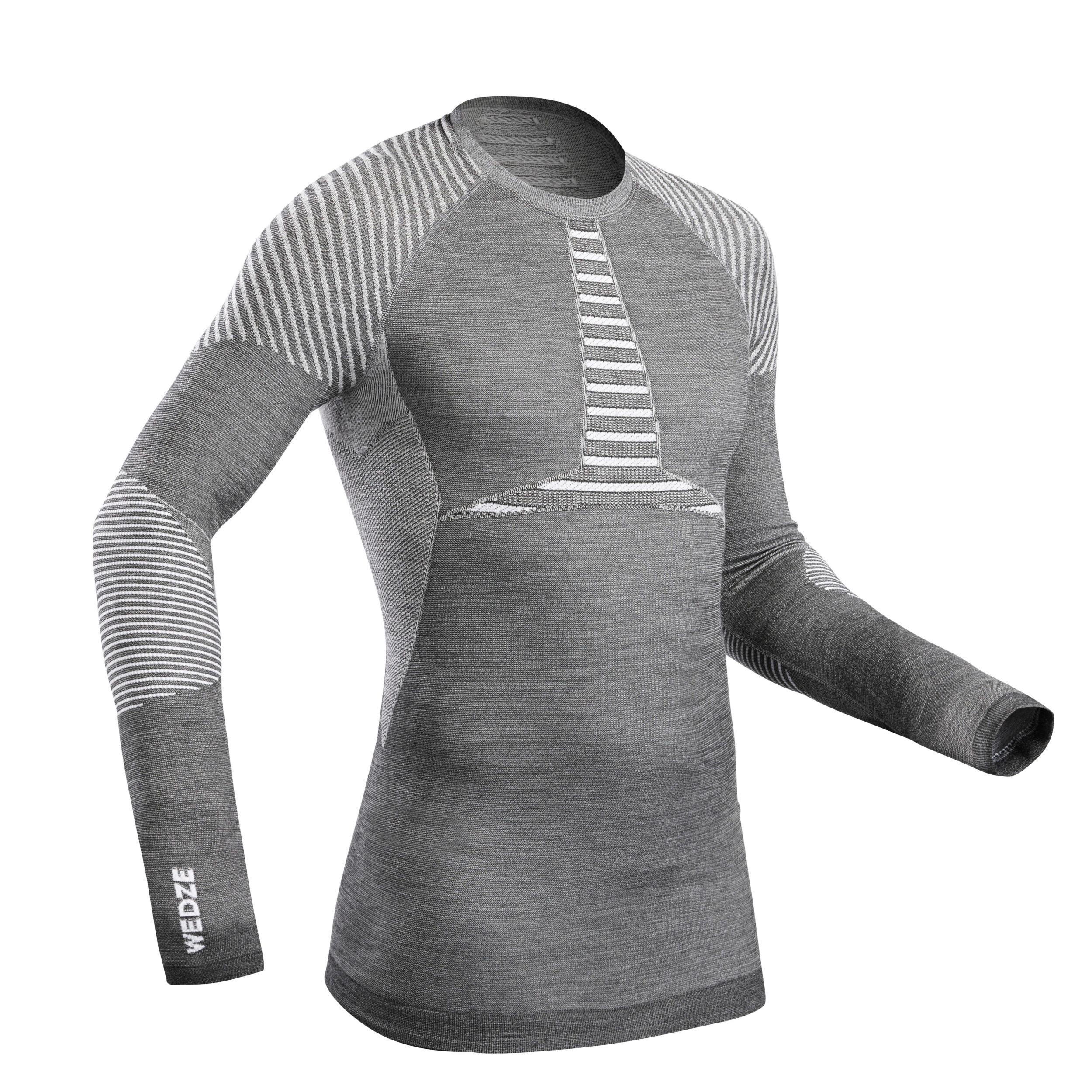 Термобелье (верх) лыжное мужское шерстяное серое 900 - Decathlon